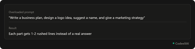 Overloading a Single Prompt